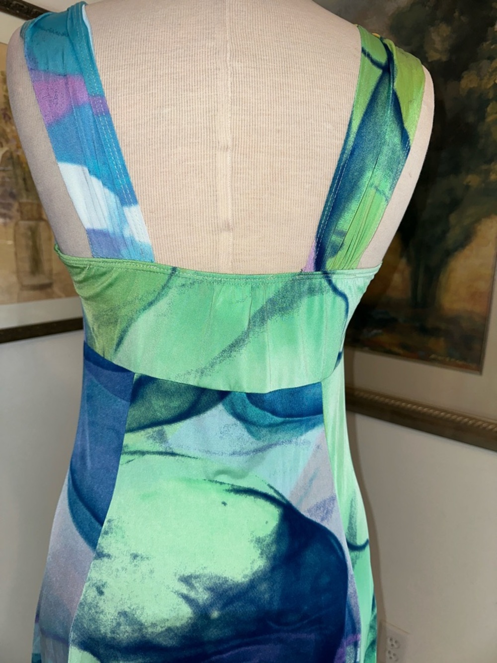 Pretty Woman Multicolor Watercolor Midi Dress Size Medium - Picture 11 of 12